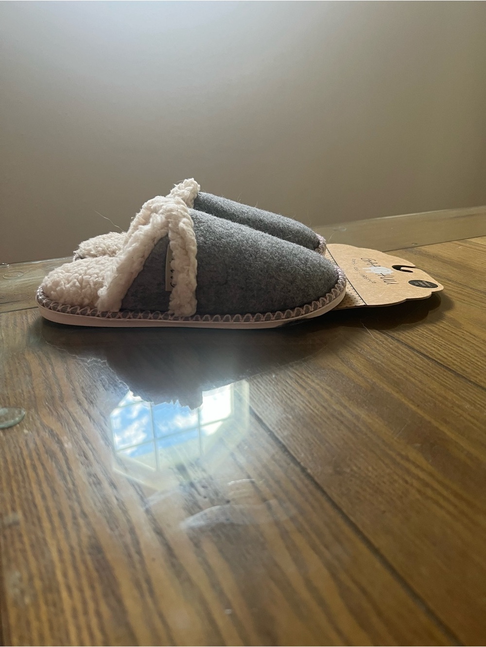 GaaHuu Fleece Women's Clog Slippers Grey size S (5-6)
